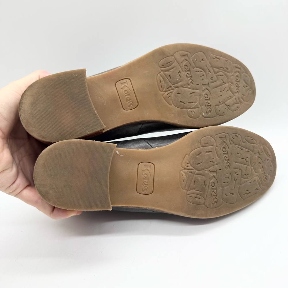 KORKS by Kork-Ease Tea Chelsea Booties Dark Grey Stacked Heel Minimalist‎ Office - Picture 8 of 11